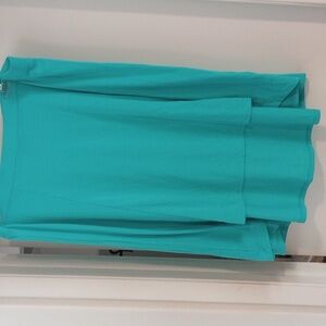 Casual Teal Women's Plus Skirt